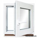 FINESTRA IN PVC RU DESTRA 500x800 / 50x80 BIANCO
