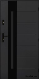 Porta Esterna PANTOR ALPINE-PASIVE 03 Destra 90 Antracite Spessore 72mm Caldo