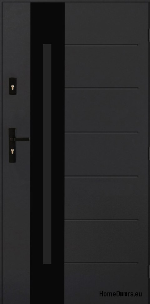 Porta Esterna PANTOR ALPINE-PASIVE 03 Destra 90 Antracite Spessore 72mm Caldo