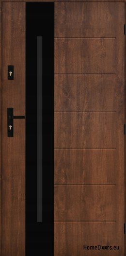 Porta Esterna PANTOR ALPINE-PASIVE 03 Destra 90 Noce Spessore 72mm Caldo