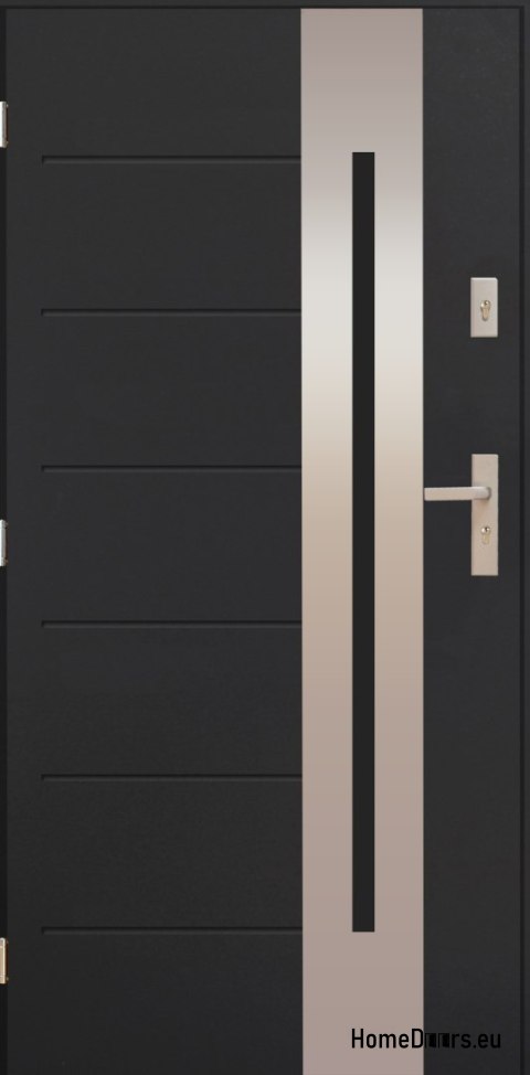Porta Esterna PANTOR ALPINE-PASIVE 04 Sinistra 90 Antracite Spessore 72mm Caldo