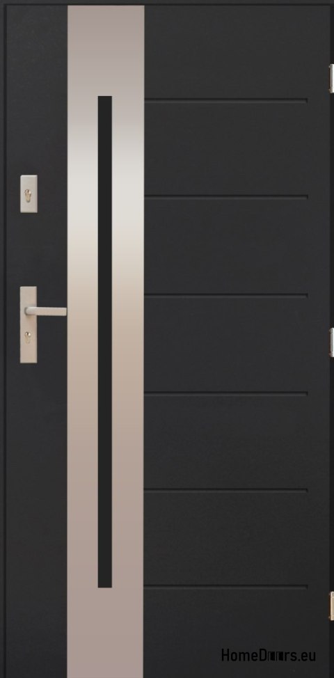 Porta Esterna PANTOR ALPINE-PASIVE 04 Destra 90 Antracite Spessore 72mm Caldo