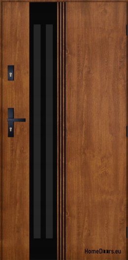 Porta Esterna PANTOR BERGEN 02 Destra 90 Rovere Dorato Spessore 72mm Caldo