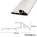 Robusta porta esterna con vetro 55mm POP 02 90 destra noce