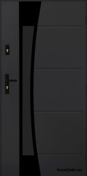 Porta esterna polacca FAGOT 02 90 destra ANTRACITE