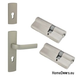 Porta esterna Acciaio lucido 55mm Tango 04 90 destra noce