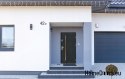 Porta esterna in legno Almeria 68 mm caldo 90 Destra antracite, PRONTO PER L'ACQUISTO