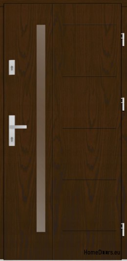 Porta esterna in legno Almeria 68 mm caldo 90 Destra noce OFF STOCK
