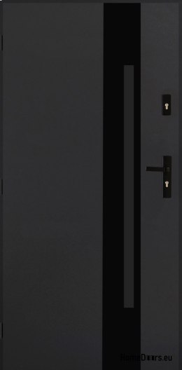 Porta Esterna in Acciaio Lucido 55mm Tango 04 90 Sinistra Antracite