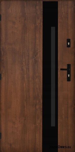 Porta esterna Acciaio lucido 55mm Tango 04 90 sinistra noce