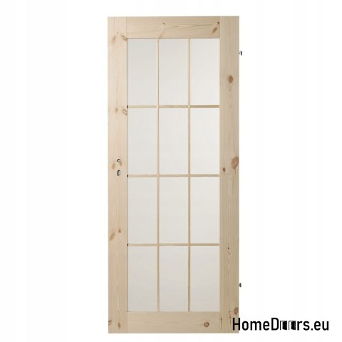 Porte interne in pino Lamin Glass Pino Knotted 90