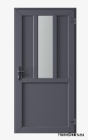PORTE TECNICHE PER ESTERNI IN PVC 90X205 cm ANTRACITE DESTRA