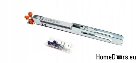 Drzwi przesuwne naścienne ALFA + system przesuwny BRZOZA OJCÓW CIEMNA74