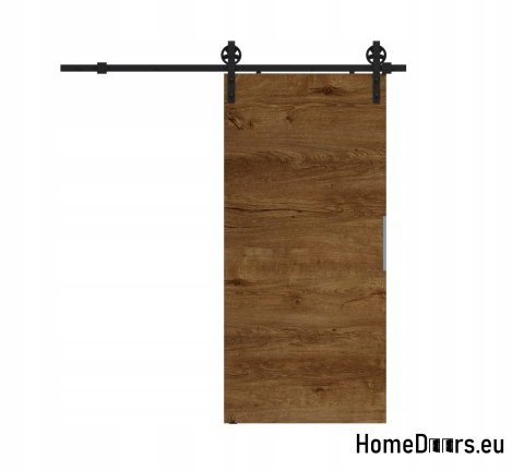 Porta scorrevole 70 montata a parete ALFA LOFT A 04 Lefkas Oak 74 + sistema scorrevole