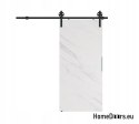 Porta scorrevole 70 montato a parete ALFA LOFT A 04 Marble White74+sistema scorrevole