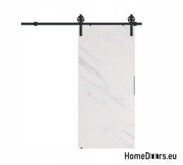 Porta scorrevole 70 montato a parete ALFA LOFT A 04 Marble White74+sistema scorrevole