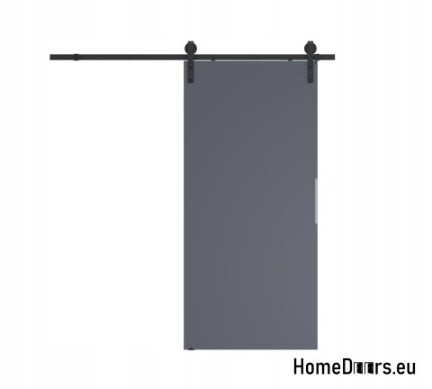Porta scorrevole 70 ALFA LOFT P 01 Anthracite 74 a parete + sistema scorrevole