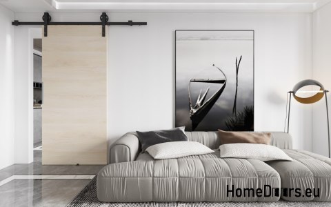 Porta scorrevole parete 70 ALFA LOFT P 01 faggio norvegese 74+sistema scorrevole