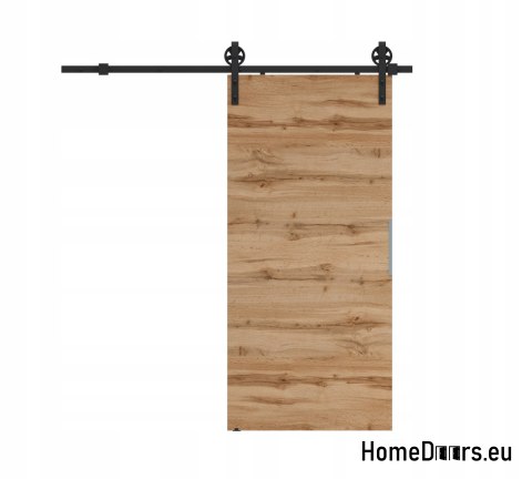 Porta scorrevole montata a parete 80 ALFA LOFT A 04 Wotan Oak 85 + Sistema scorrevole