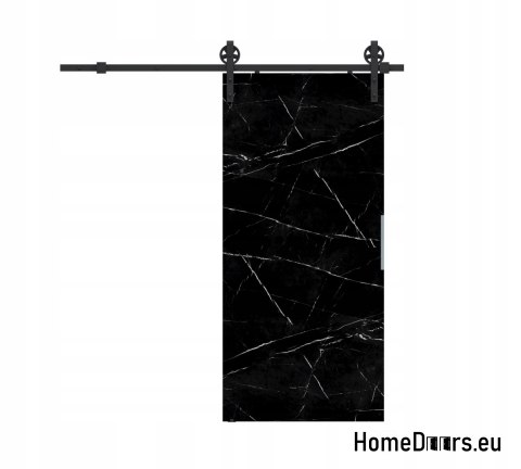 Porta scorrevole 80 pareti ALFA LOFT A04 Black Marble85+Sistema scorrevole