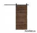 Porta scorrevole montata a parete 80 ALFA LOFT P 01 Walnut 85 + Sistema scorrevole