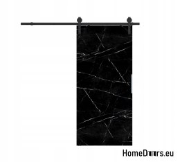 Porta scorrevole 80 parete ALFA LOFT P01 Black Marble85+Sistema scorrevole