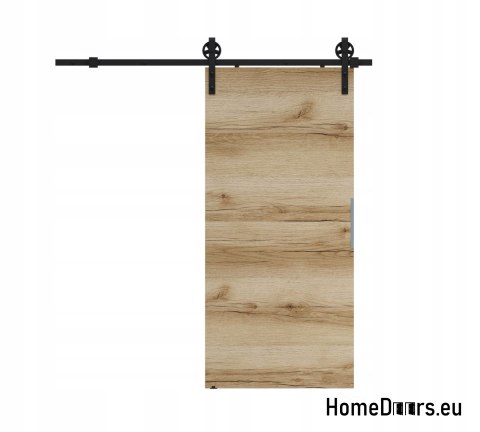 Porta scorrevole 90 montata a parete ALFA LOFT A 04 Oak Grand 95 + sistema scorrevole