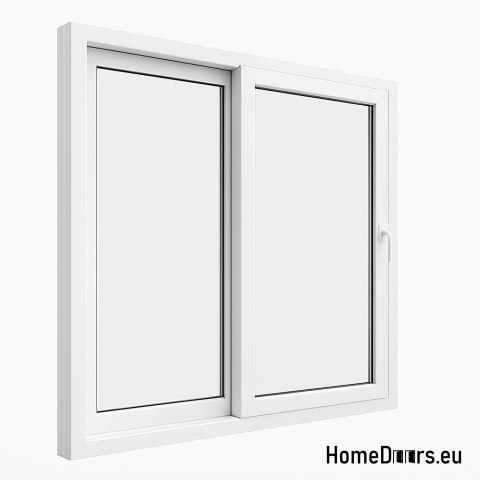 Finestra scorrevole con balcone HSL 200 x 210 cm Bianco sinistro caldo