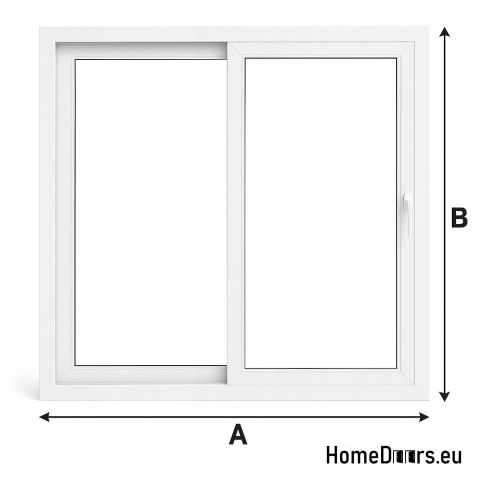 Finestra scorrevole con balcone HSL 200 x 210 cm Bianco sinistro caldo