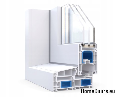 Finestra scorrevole con balcone HSL 200 x 210 cm Bianco sinistro caldo