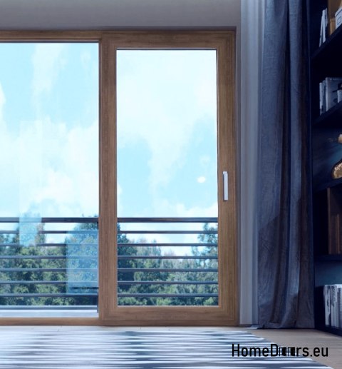 Porta scorrevole del balcone HSL 200x210cm Anthracite calda a sinistra