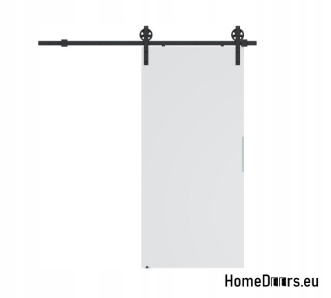 Porta scorrevole 70 montato a parete ALFA LOFT A 04 Bianco 74 + sistema scorrevole