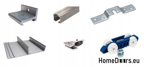 Porta scorrevole 70 ALFA bianca 74 + sistema scorrevole