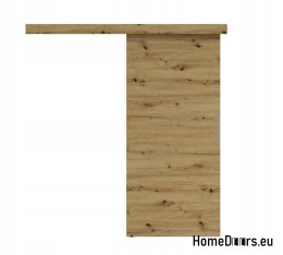 Drzwi przesuwne 70 naścienne ALFA dąb Artisan 74 + system przesuwny-Grube