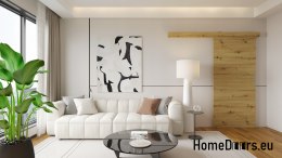 Drzwi przesuwne 70 naścienne ALFA dąb Artisan 74 + system przesuwny-Grube