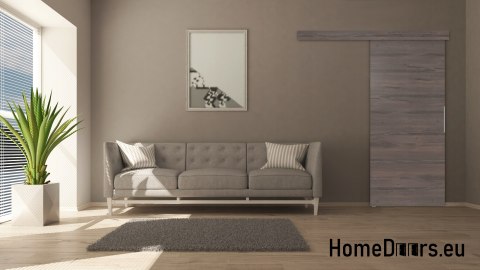 Drzwi przesuwne 70 naścienne ALFA dąb giant 74+ system przesuwny