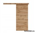 Sistema scorrevole a porta 70 montato a parete ALFA oak wotan 74+