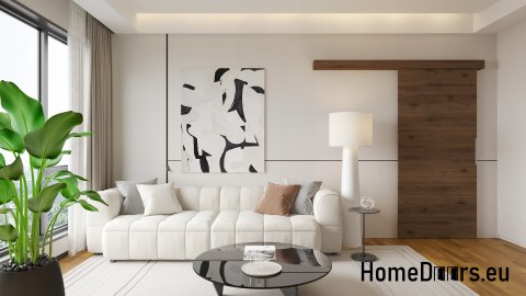 Porta scorrevole 70 sistema scorrevole ALFA in marmo nero 74+ a parete Spesso