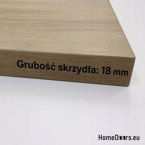 Porta scorrevole montata a parete 80 ALFA Wotan Oak 85 + sistema scorrevole spesso