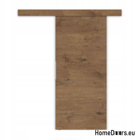 Porta scorrevole 90 ALFA oak lancelot 95 montata a parete + sistema scorrevole