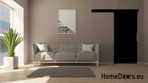 Porta scorrevole 90 ALFA oak lancelot 95 montata a parete + sistema scorrevole