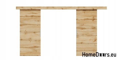 Drzwi przesuwne 110 naścienne ALFA LOFT 02 Dąb Wotan 55 + system przesuwny