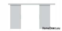 Drzwi przesuwne 110 naścienne ALFA LOFT 02 Szare 55 + system przesuwny