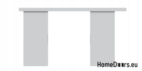 Drzwi przesuwne 120 naścienne ALFA LOFT 02 Szare 60 + system przesuwny