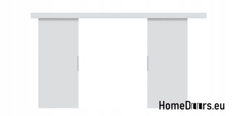 Drzwi przesuwne 130 naścienne ALFA LOFT 02 Białe 65 + system przesuwny