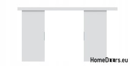Drzwi przesuwne 140 naścienne ALFA LOFT 02 Białe 70 + system przesuwny