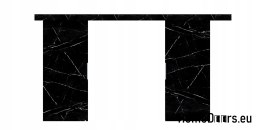 Drzwi przesuwne 140 naścienne ALFA LOFT 02 Marmur Czarny70+system przesuwny