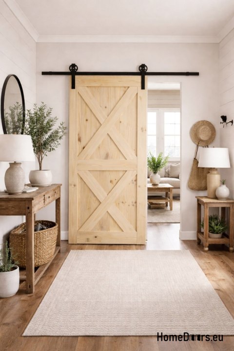 Porta scorrevole legno pino Loft G 95x212 cm