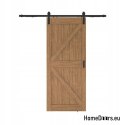 Porta scorrevole interna Baku 3.5 cm spessore 90 Loft rovere + sistema