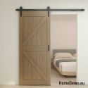 Porta scorrevole interna Baku 3.5 cm spessore 90 Loft rovere + sistema